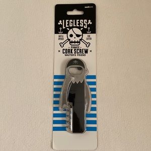 Bottle opener with cork screw and foil cutter